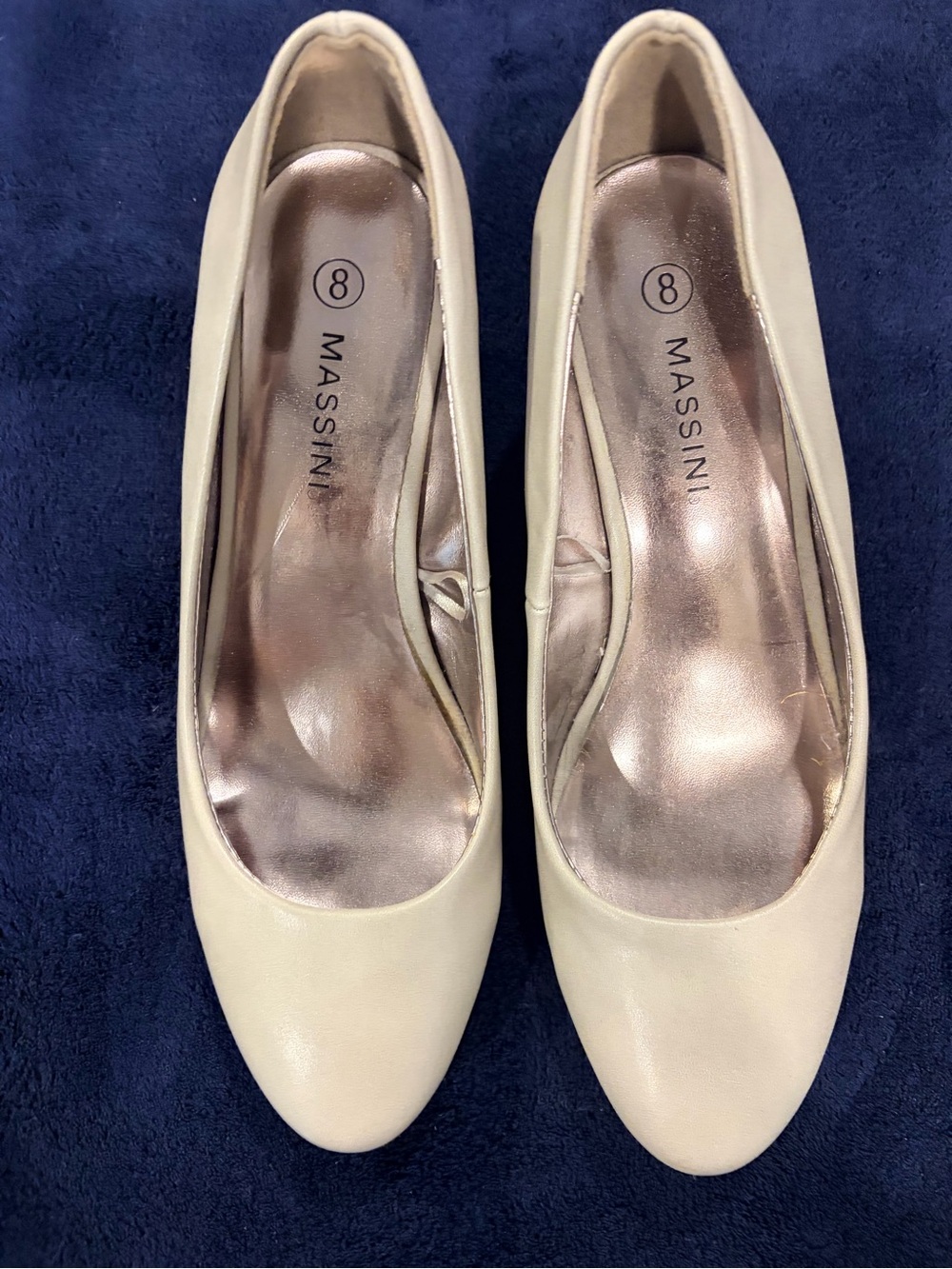 Massini grey/silver wedge heels- size 8
